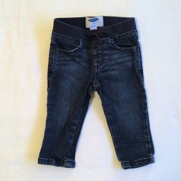 old navy 2-pack pull-on denim jeans bundle lot 12 months baby unisex - Picture 3 of 9